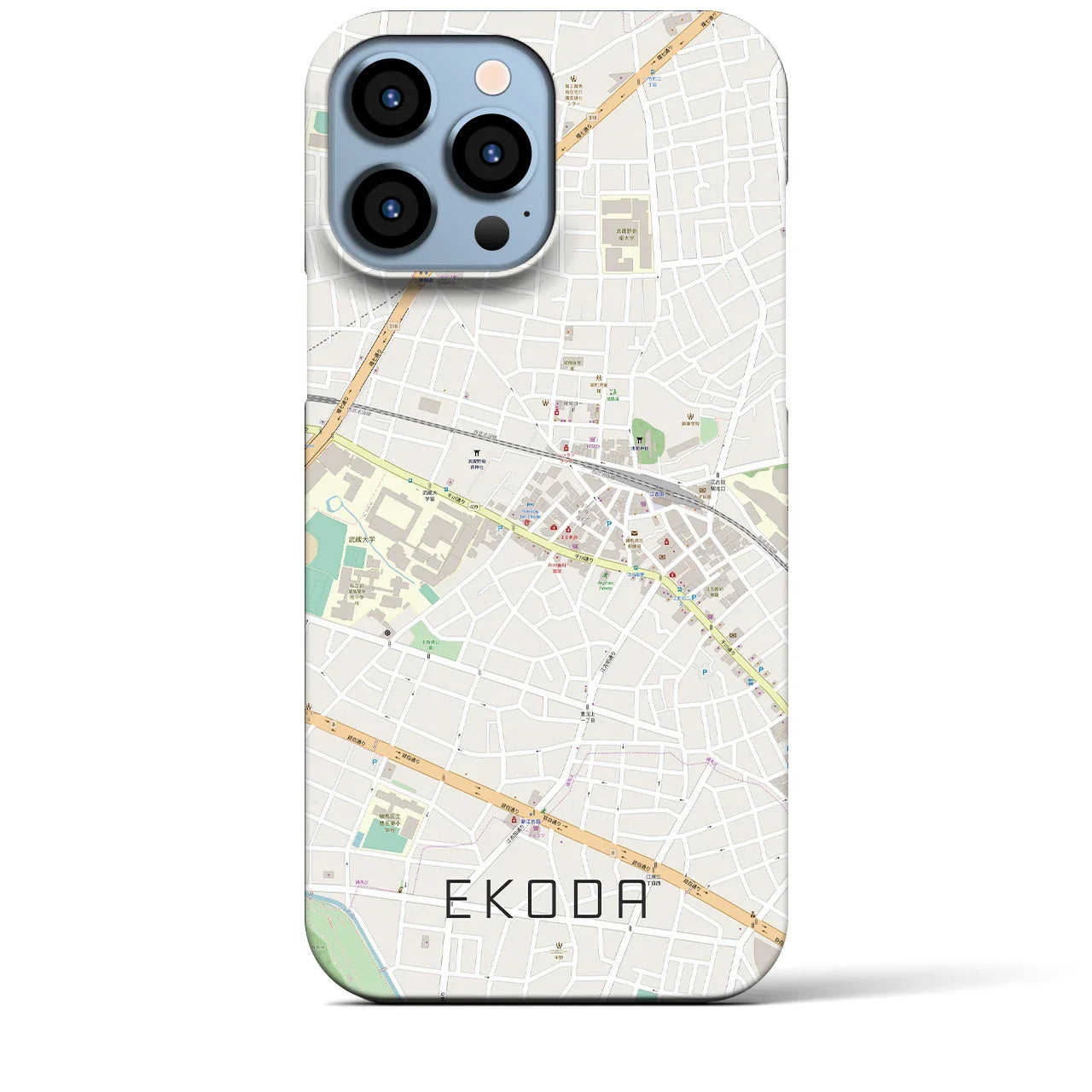 【江古田(東京都)】地図柄iPhoneケース(バックカバータイプ)