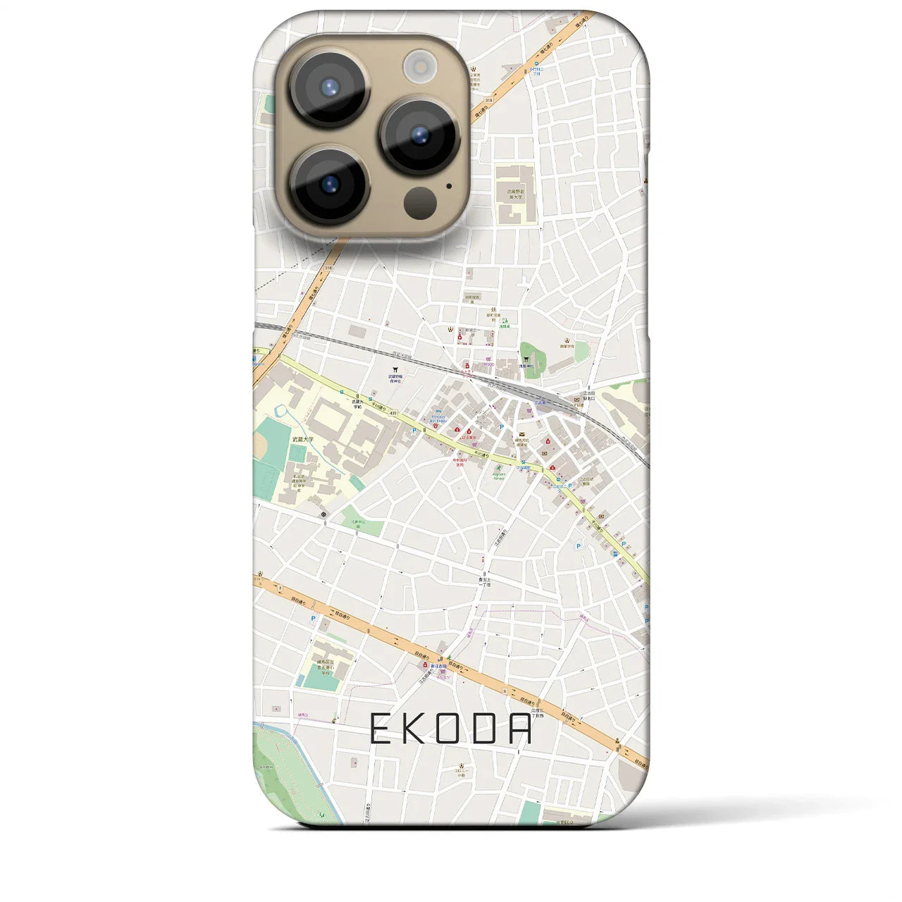 【江古田(東京都)】地図柄iPhoneケース(バックカバータイプ)