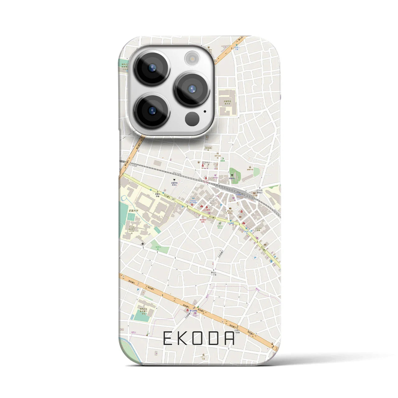 【江古田(東京都)】地図柄iPhoneケース(バックカバータイプ)