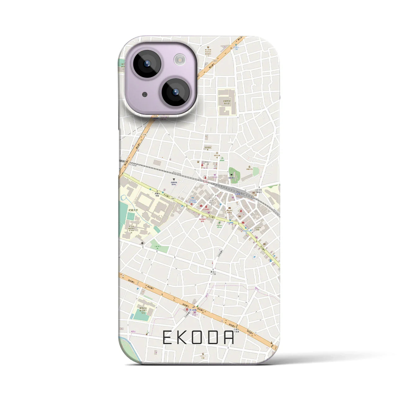 【江古田(東京都)】地図柄iPhoneケース(バックカバータイプ)