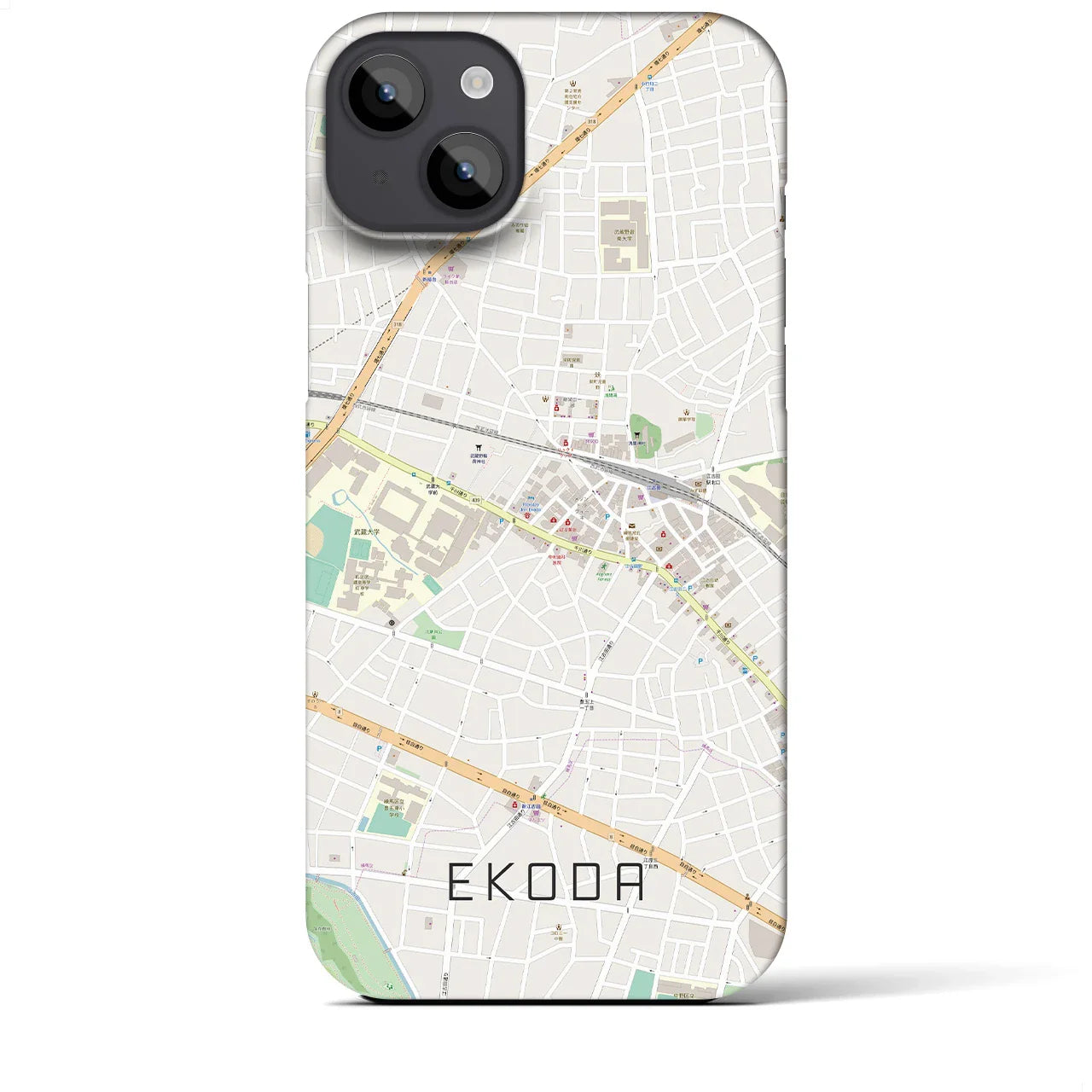 【江古田(東京都)】地図柄iPhoneケース(バックカバータイプ)