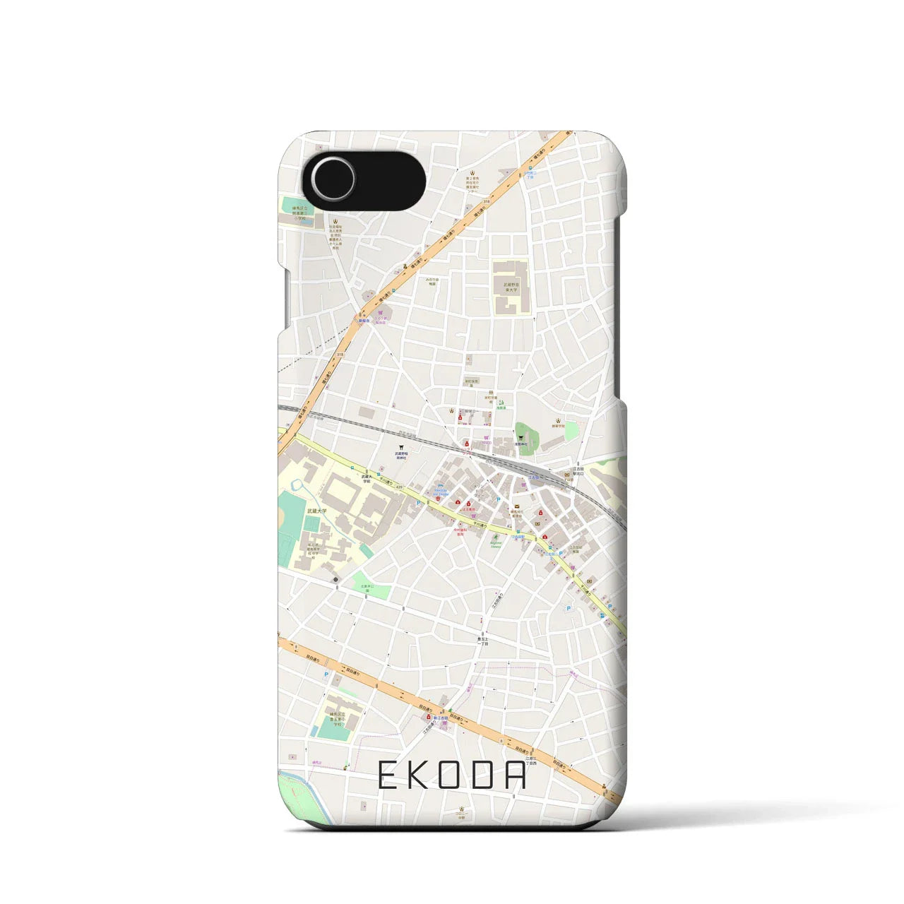 【江古田(東京都)】地図柄iPhoneケース(バックカバータイプ)