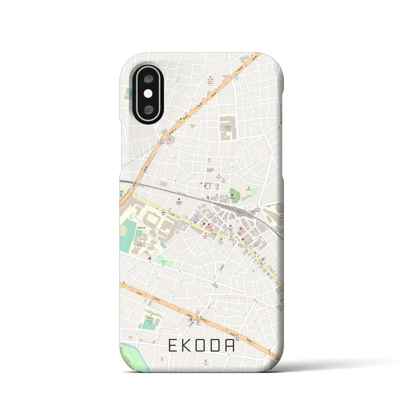 【江古田(東京都)】地図柄iPhoneケース(バックカバータイプ)