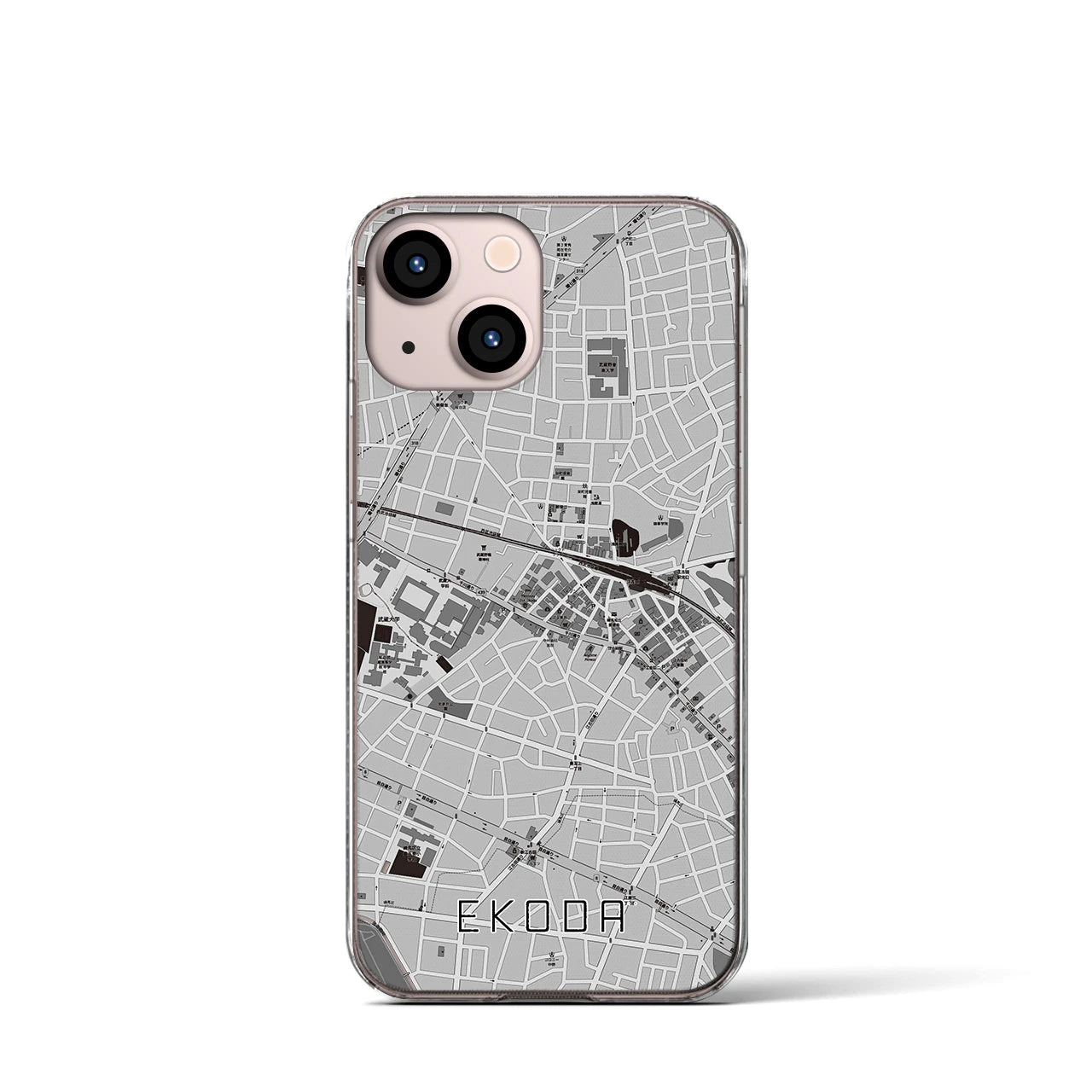 【江古田(東京都)】地図柄iPhoneケース(クリアタイプ)