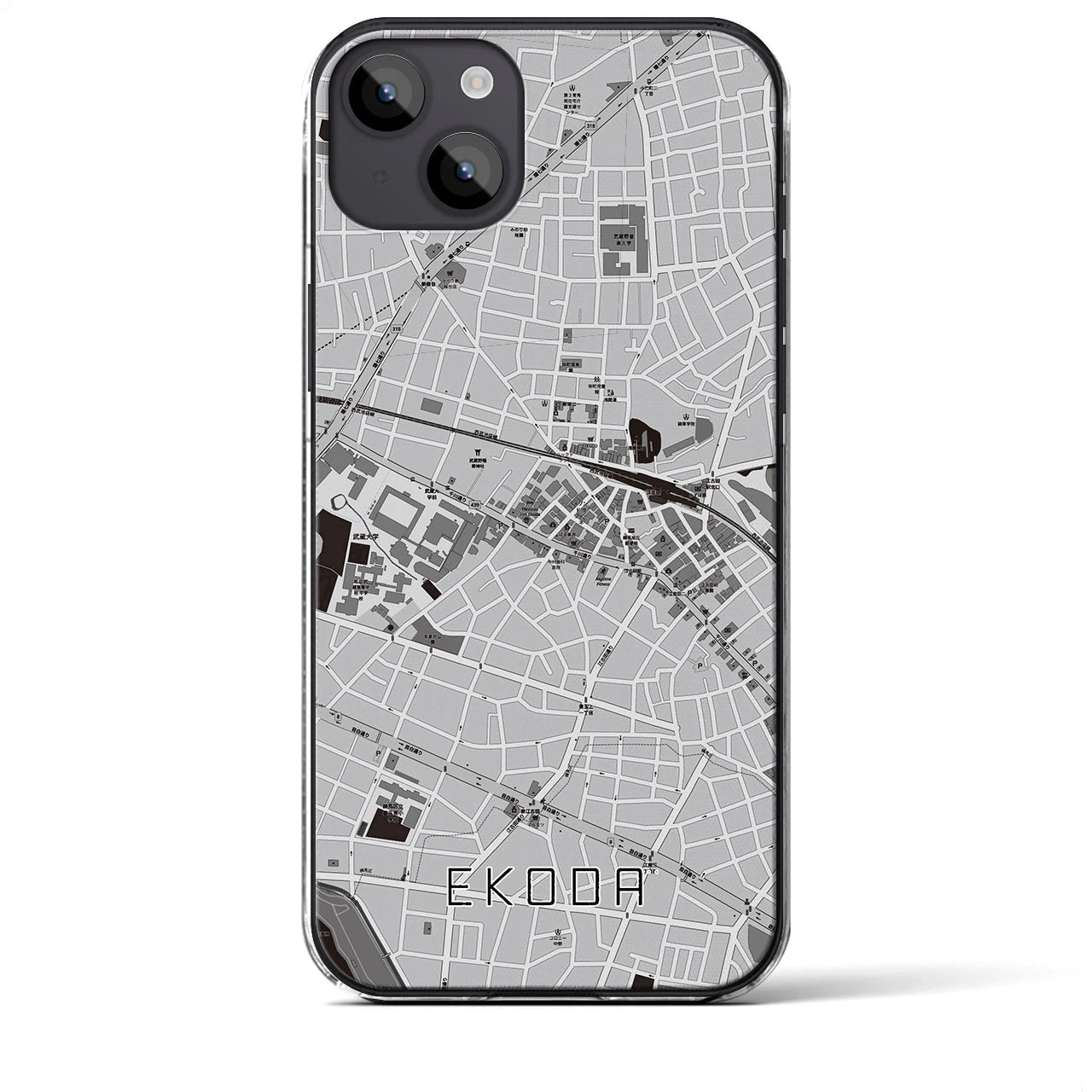 【江古田(東京都)】地図柄iPhoneケース(クリアタイプ)