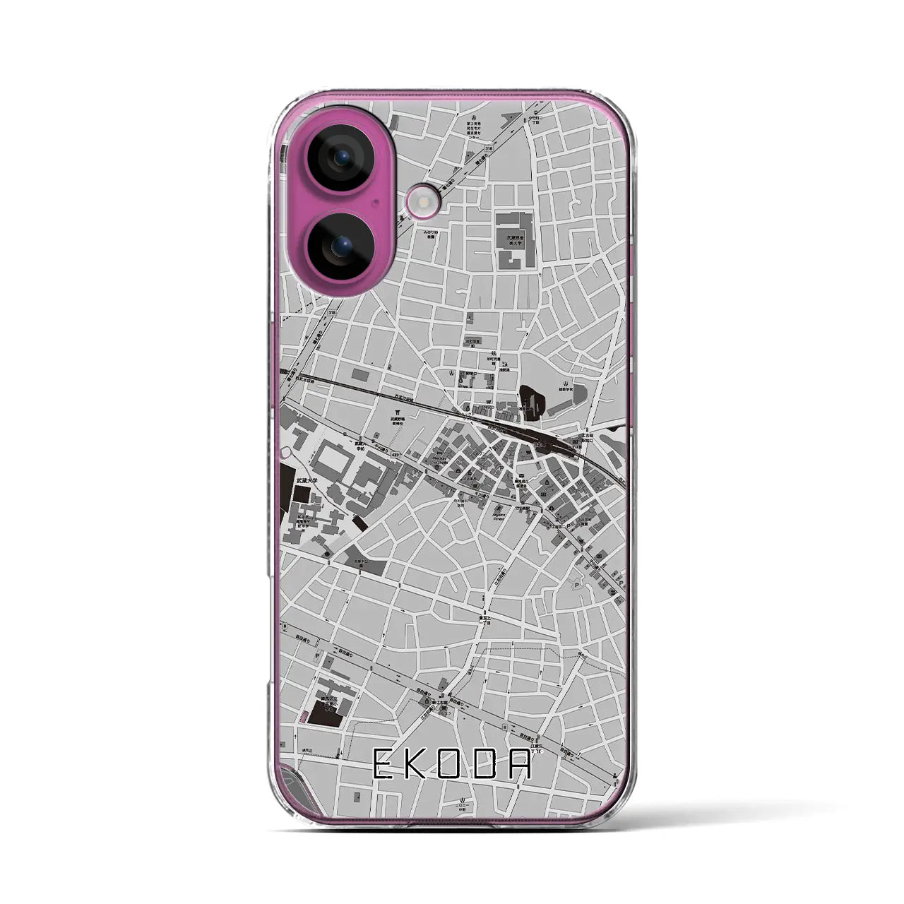 【江古田(東京都)】地図柄iPhoneケース(クリアタイプ)