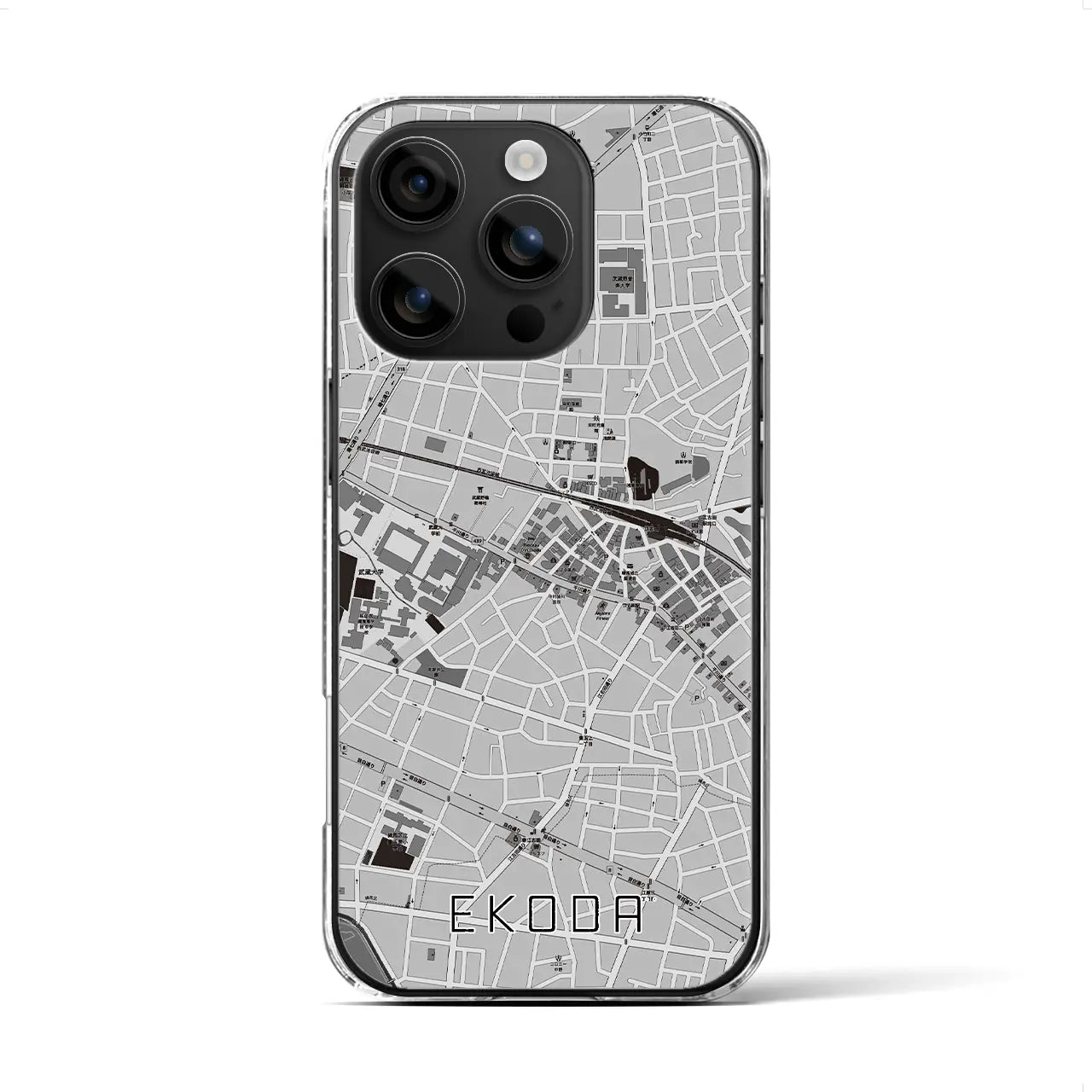 【江古田(東京都)】地図柄iPhoneケース(クリアタイプ)