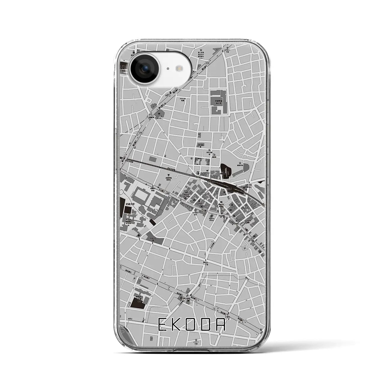 【江古田(東京都)】地図柄iPhoneケース(クリアタイプ)