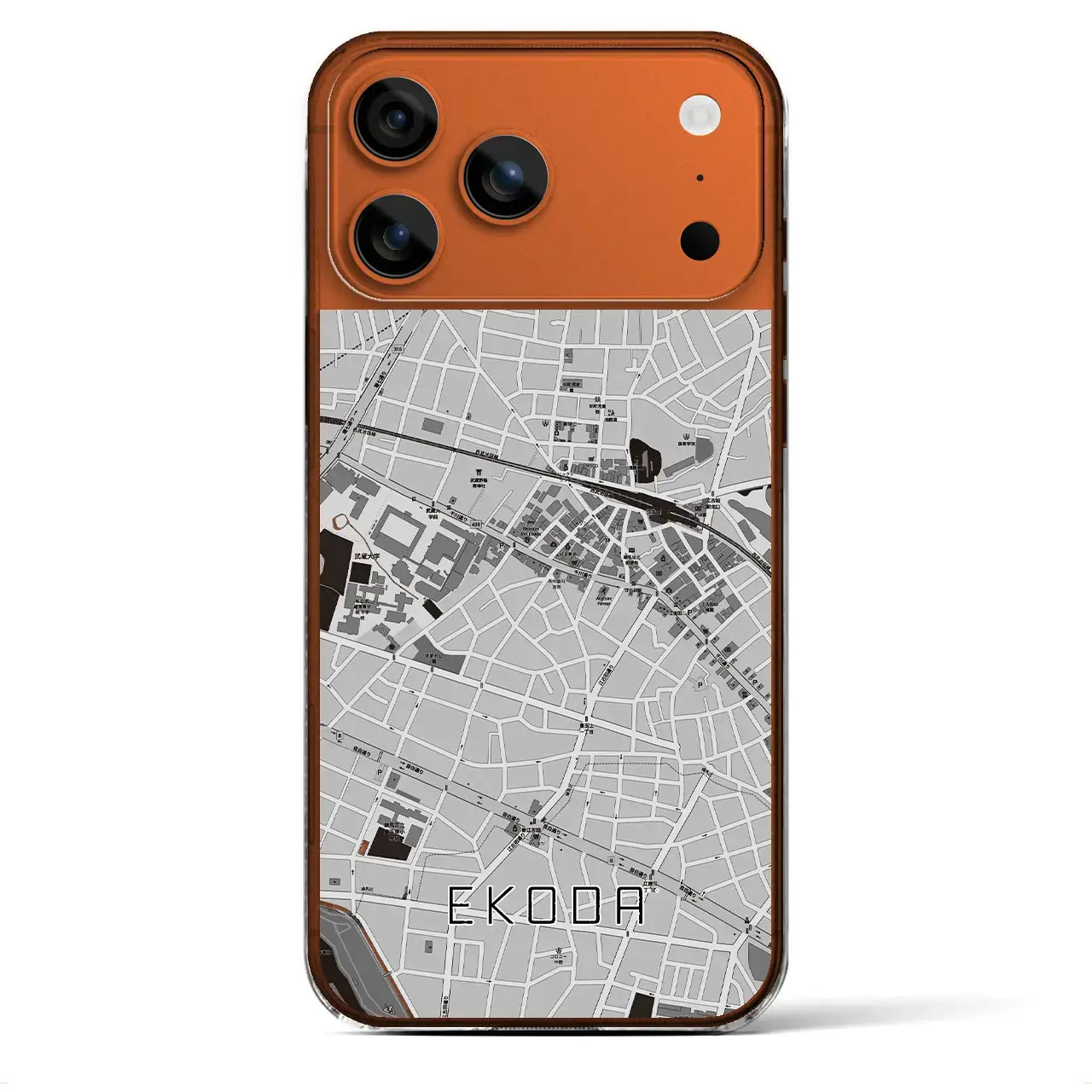 【江古田(東京都)】地図柄iPhoneケース(クリアタイプ)