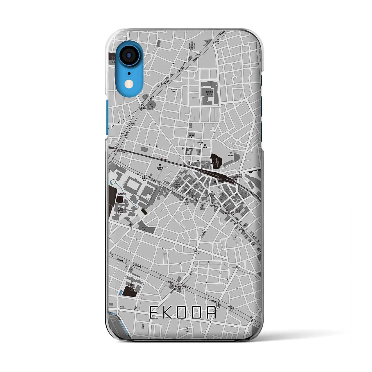 【江古田(東京都)】地図柄iPhoneケース(クリアタイプ)