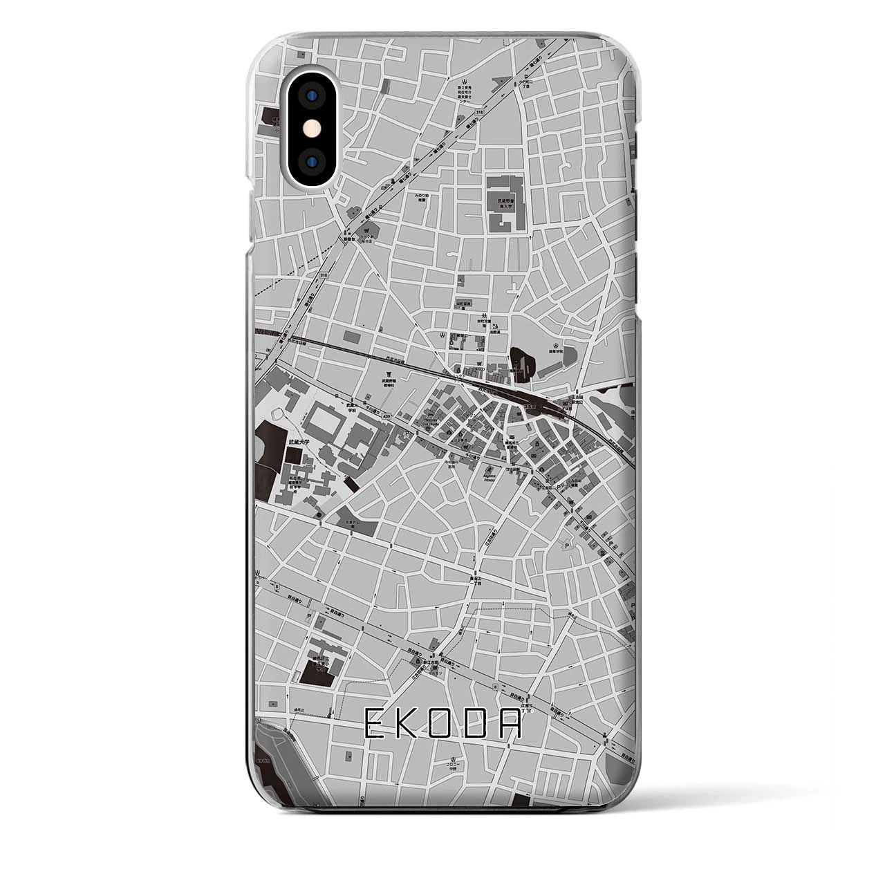 【江古田(東京都)】地図柄iPhoneケース(クリアタイプ)