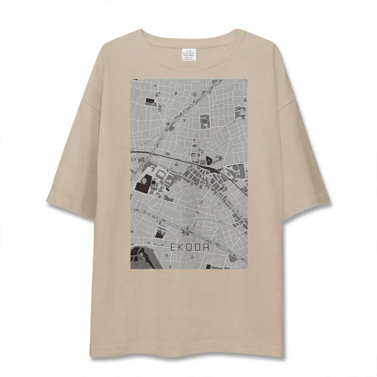 【江古田(東京都)】地図柄ビッグシルエットTシャツ