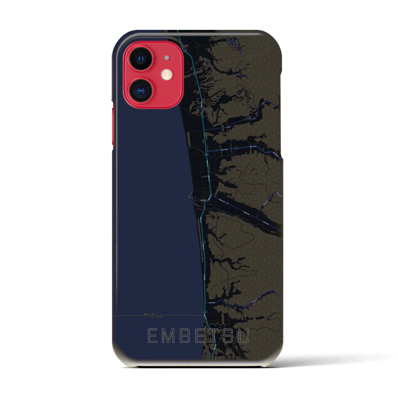 【遠別(北海道)】地図柄iPhoneケース(バックカバータイプ)