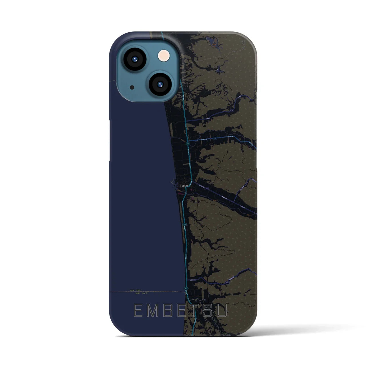 【遠別(北海道)】地図柄iPhoneケース(バックカバータイプ)