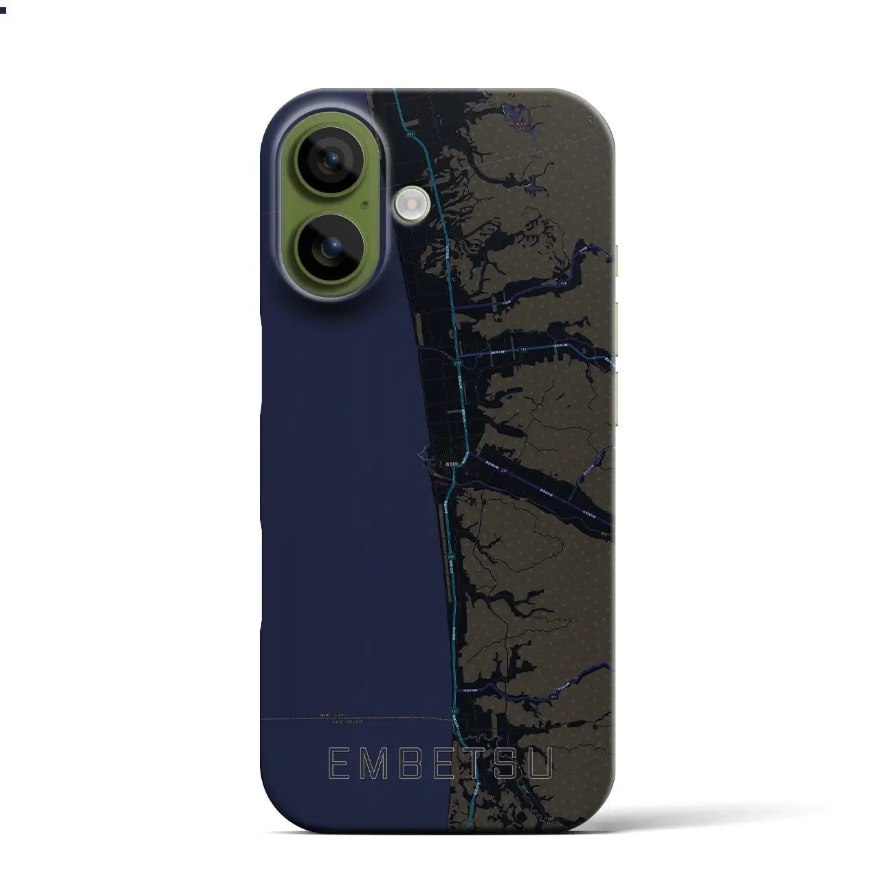 【遠別(北海道)】地図柄iPhoneケース(バックカバータイプ)