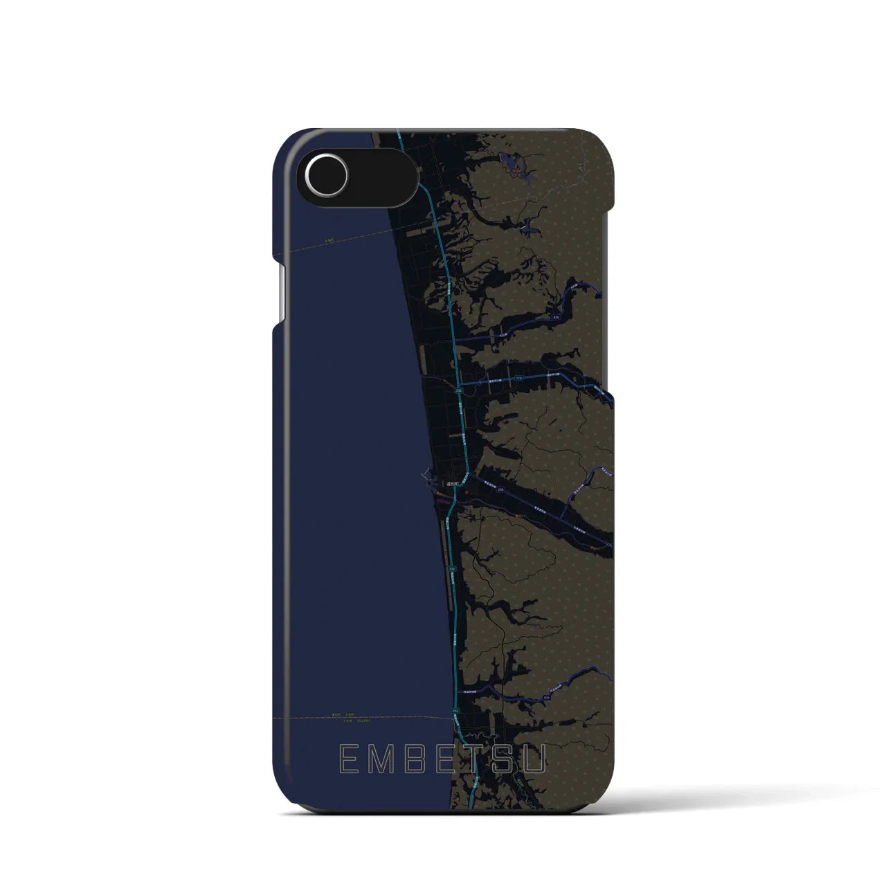 【遠別(北海道)】地図柄iPhoneケース(バックカバータイプ)