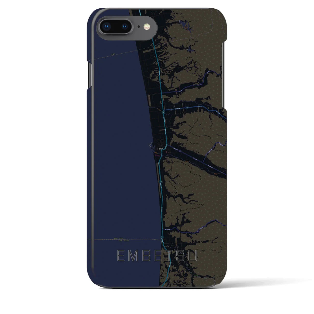 【遠別(北海道)】地図柄iPhoneケース(バックカバータイプ)