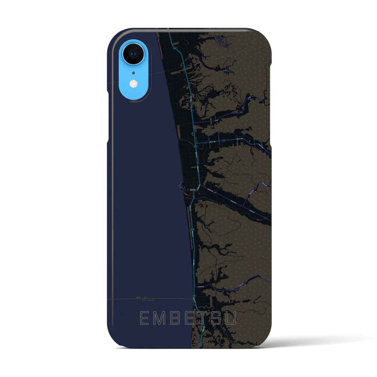 【遠別(北海道)】地図柄iPhoneケース(バックカバータイプ)