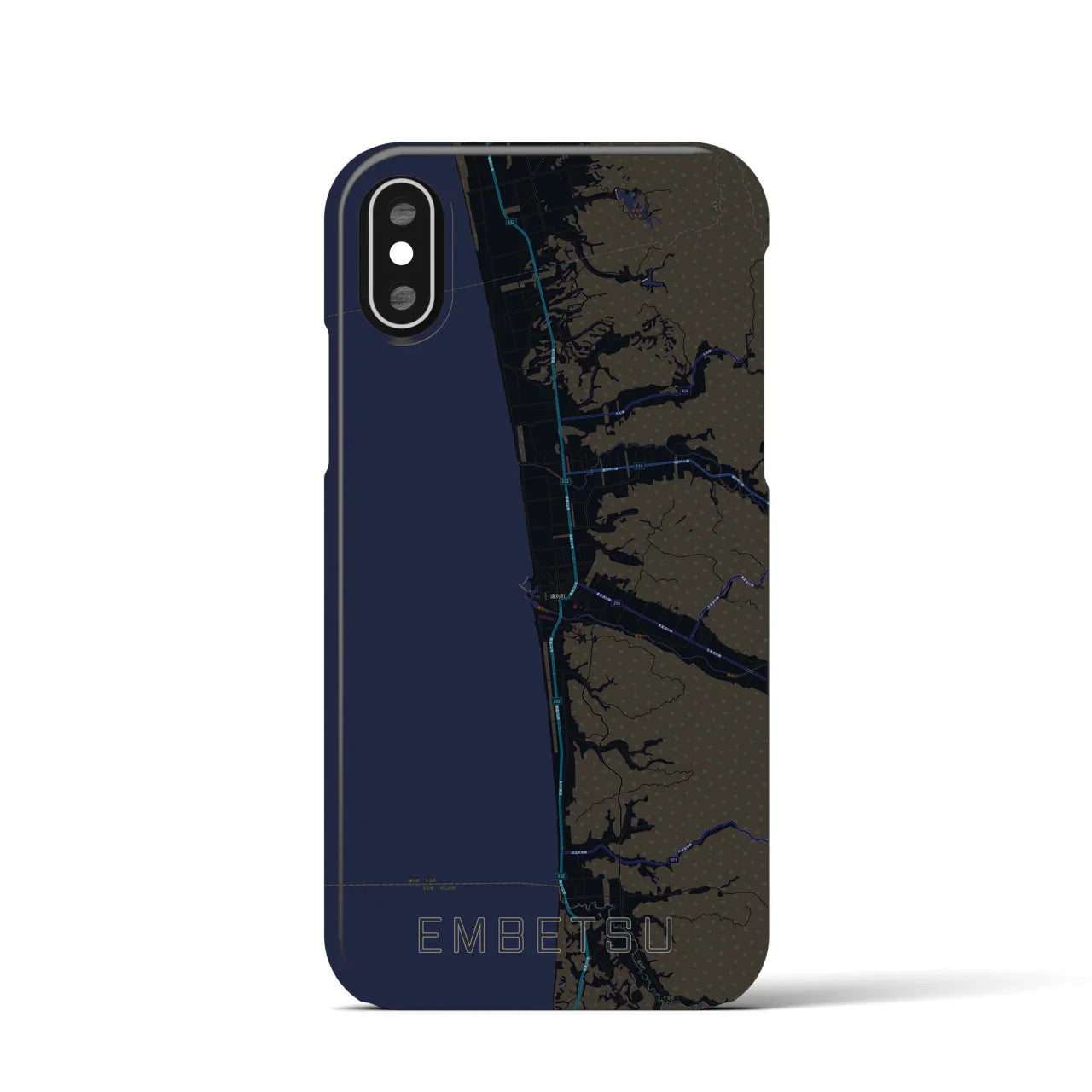 【遠別(北海道)】地図柄iPhoneケース(バックカバータイプ)