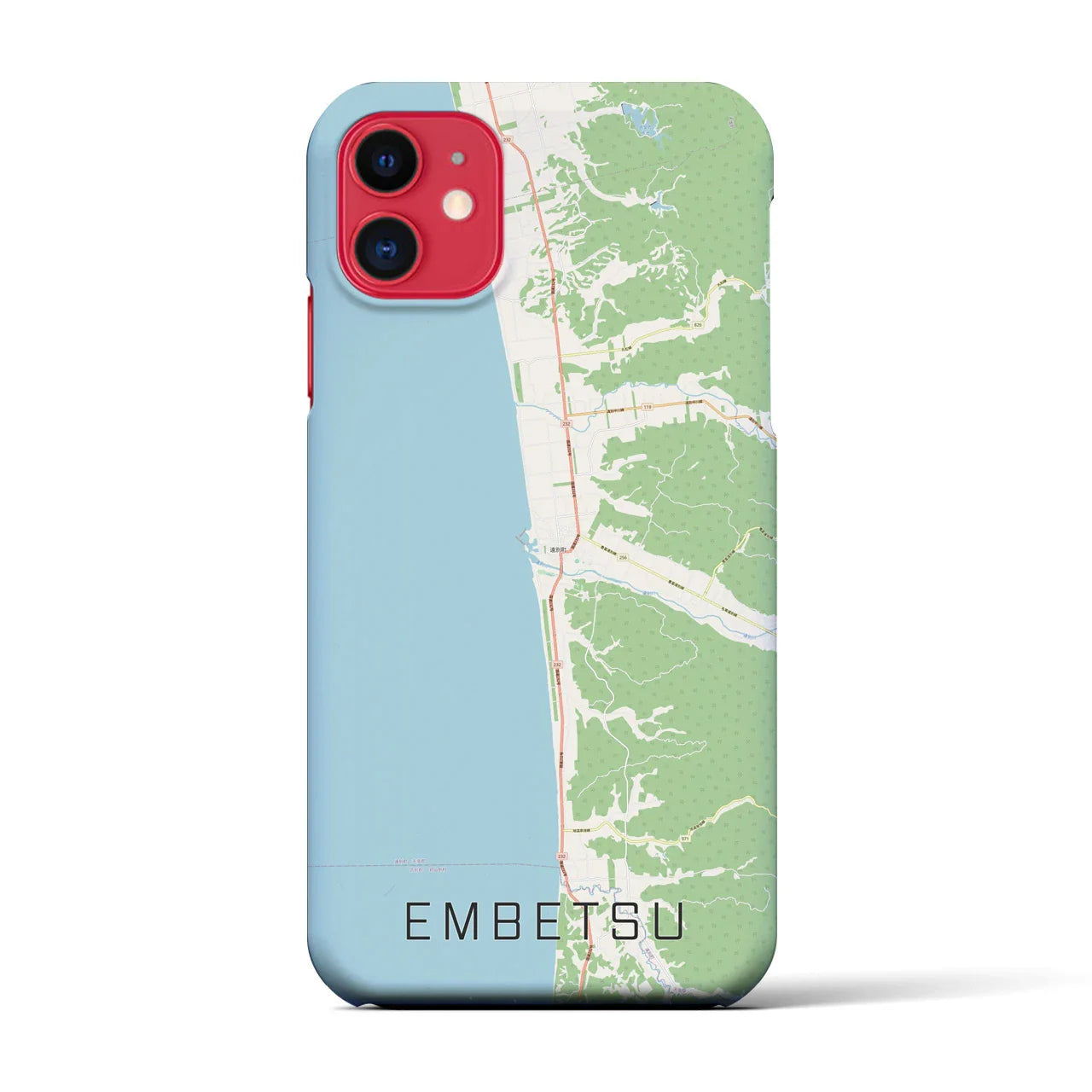 【遠別(北海道)】地図柄iPhoneケース(バックカバータイプ)