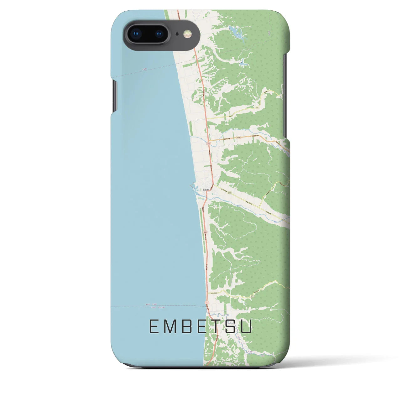 【遠別(北海道)】地図柄iPhoneケース(バックカバータイプ)