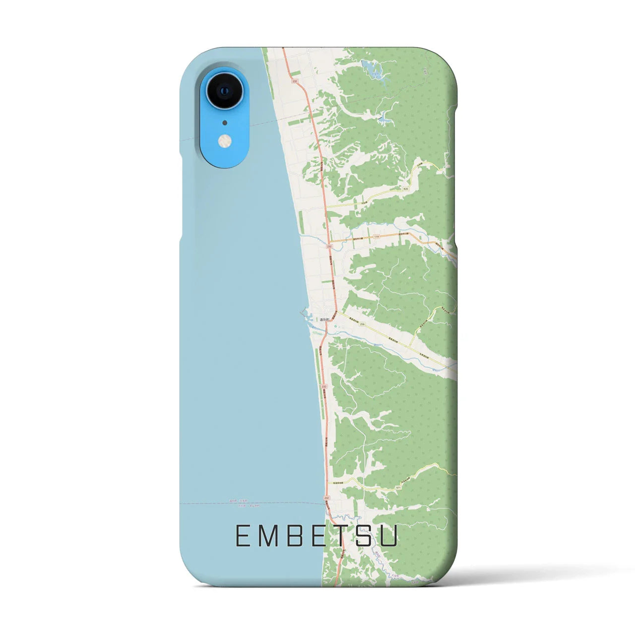 【遠別(北海道)】地図柄iPhoneケース(バックカバータイプ)