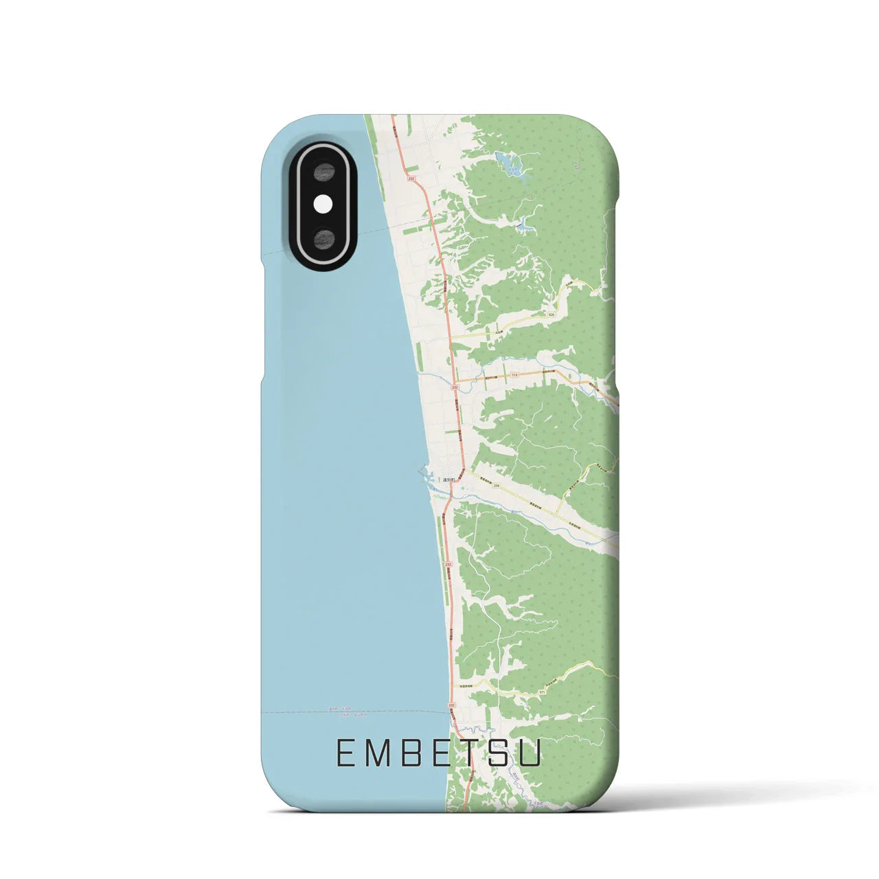 【遠別(北海道)】地図柄iPhoneケース(バックカバータイプ)