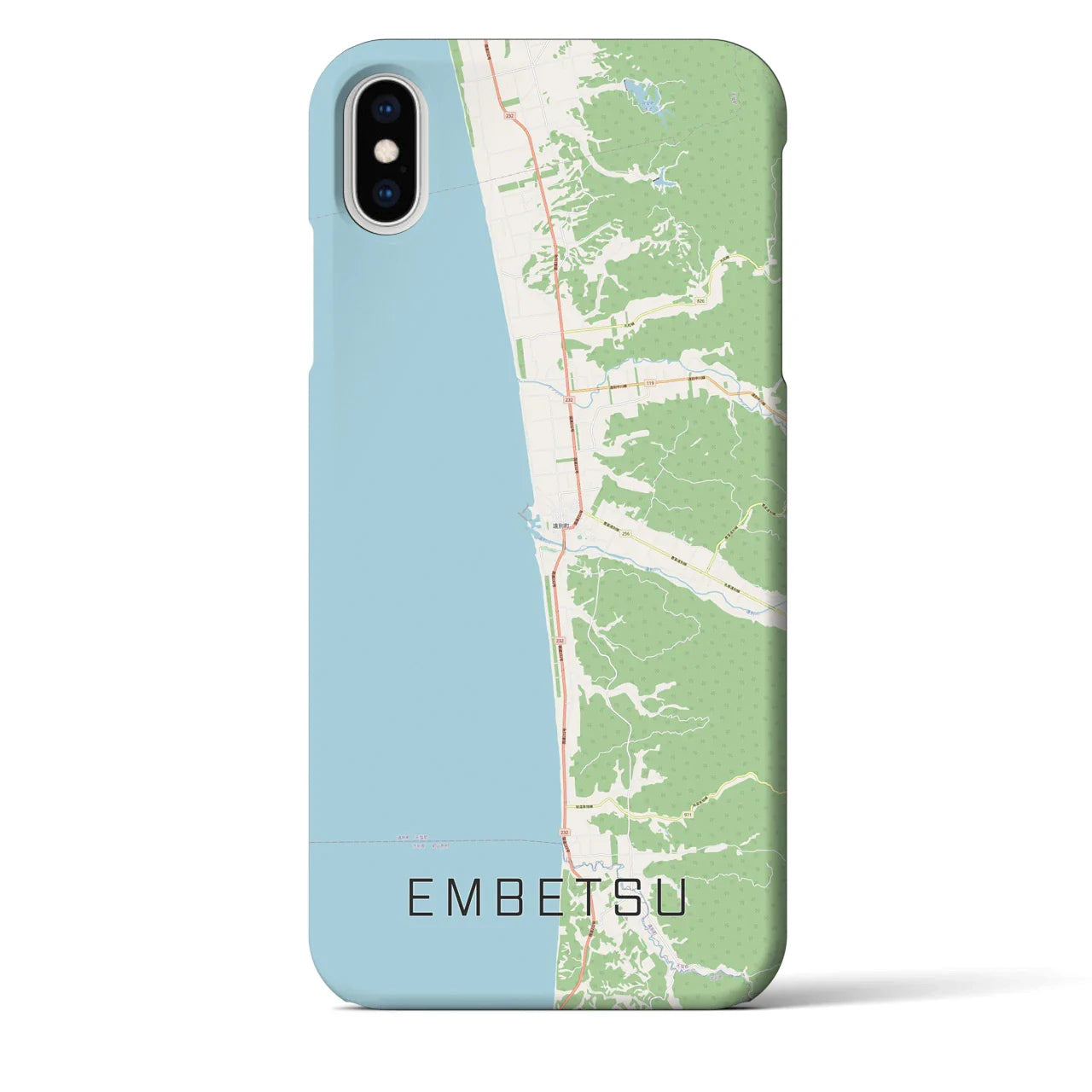 【遠別(北海道)】地図柄iPhoneケース(バックカバータイプ)