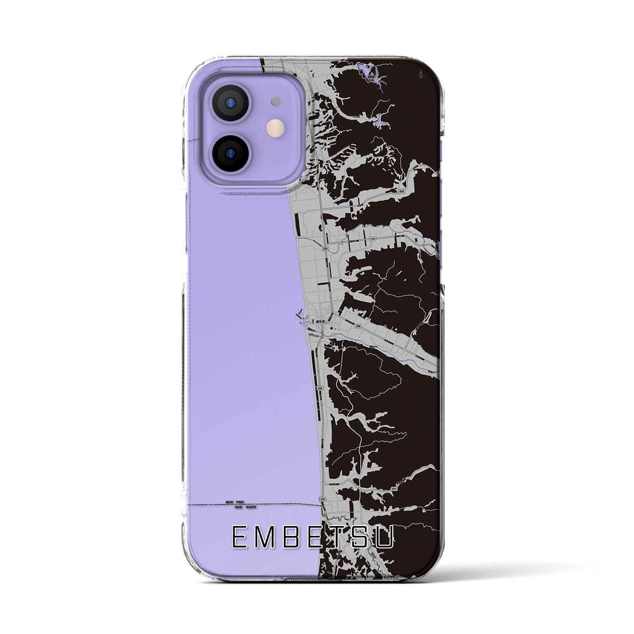 【遠別(北海道)】地図柄iPhoneケース(クリアタイプ)