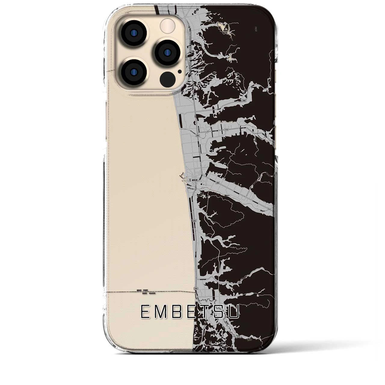 【遠別(北海道)】地図柄iPhoneケース(クリアタイプ)