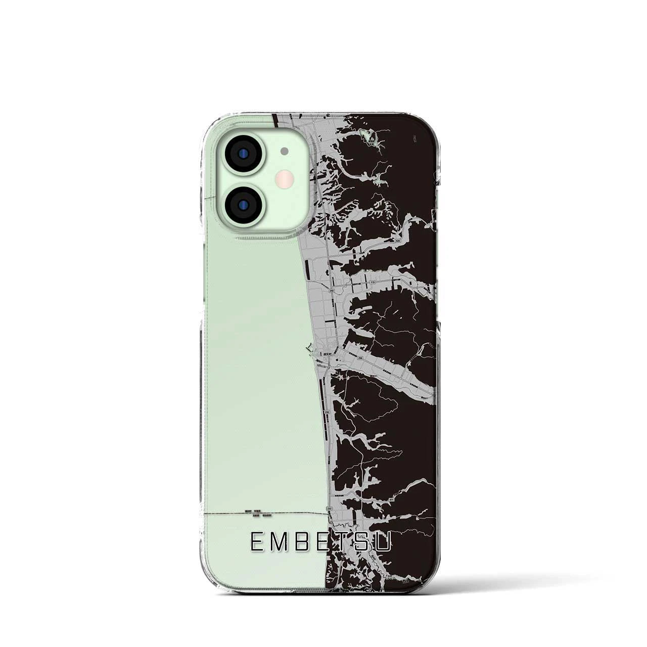 【遠別(北海道)】地図柄iPhoneケース(クリアタイプ)