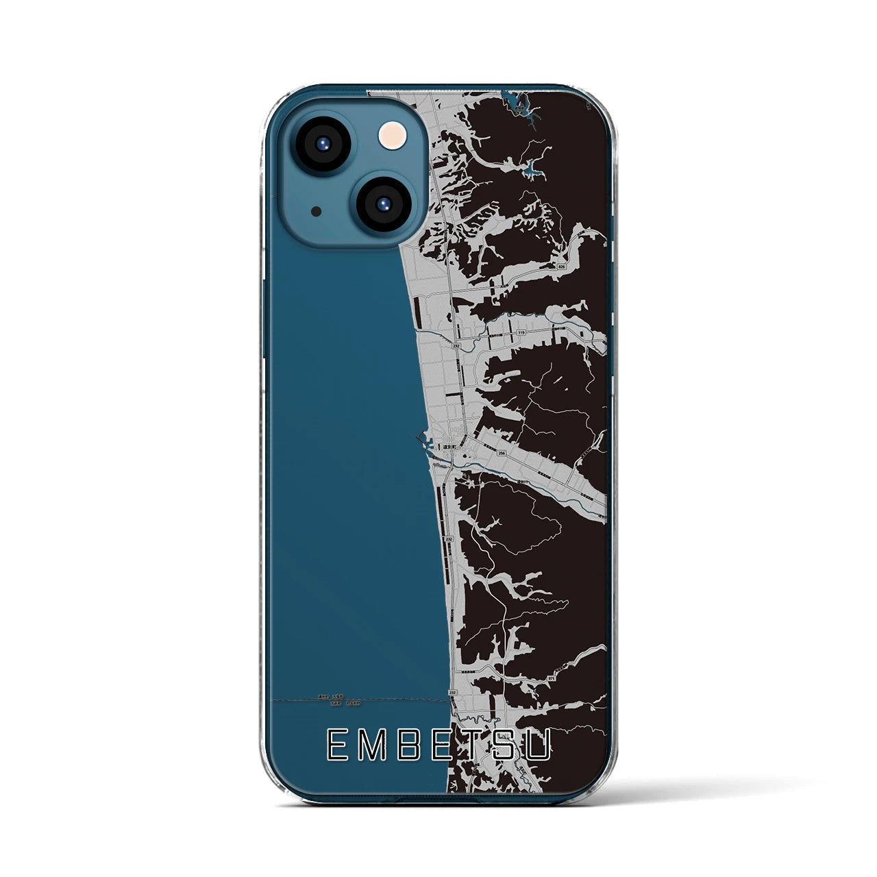 【遠別(北海道)】地図柄iPhoneケース(クリアタイプ)