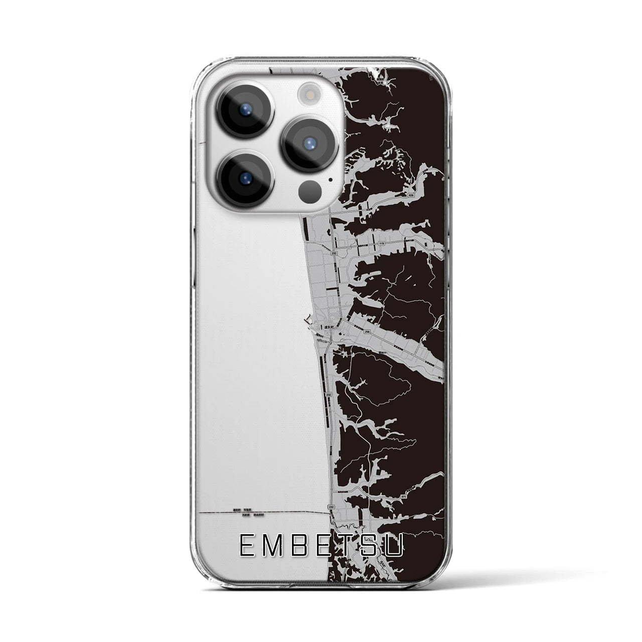 【遠別(北海道)】地図柄iPhoneケース(クリアタイプ)