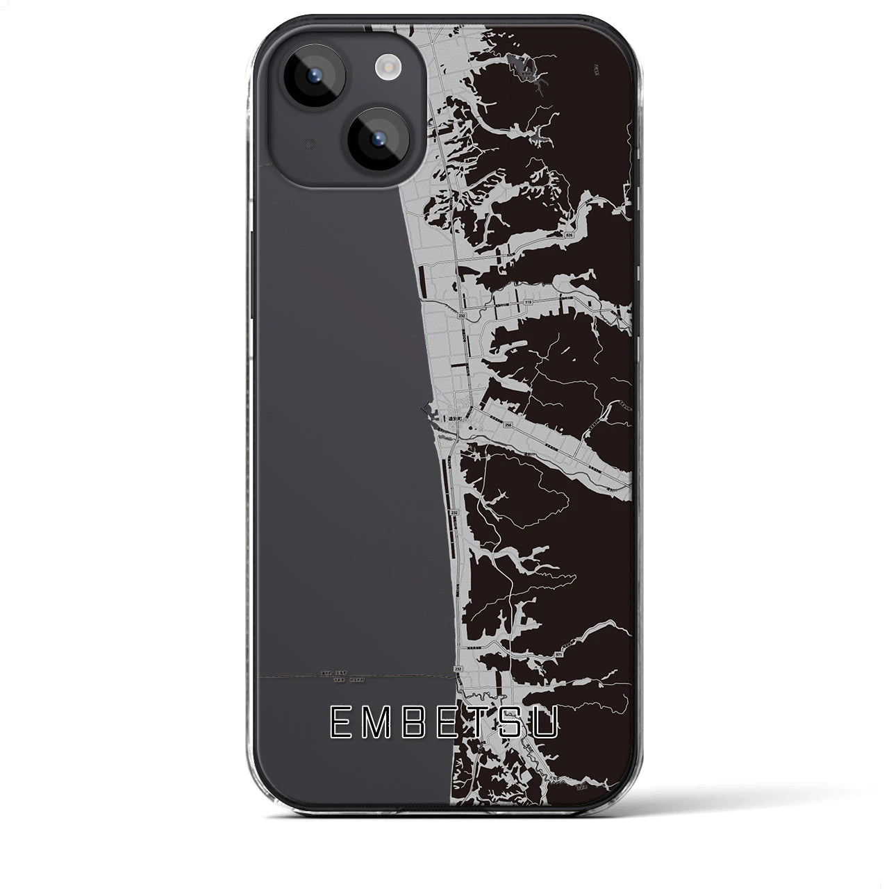 【遠別(北海道)】地図柄iPhoneケース(クリアタイプ)