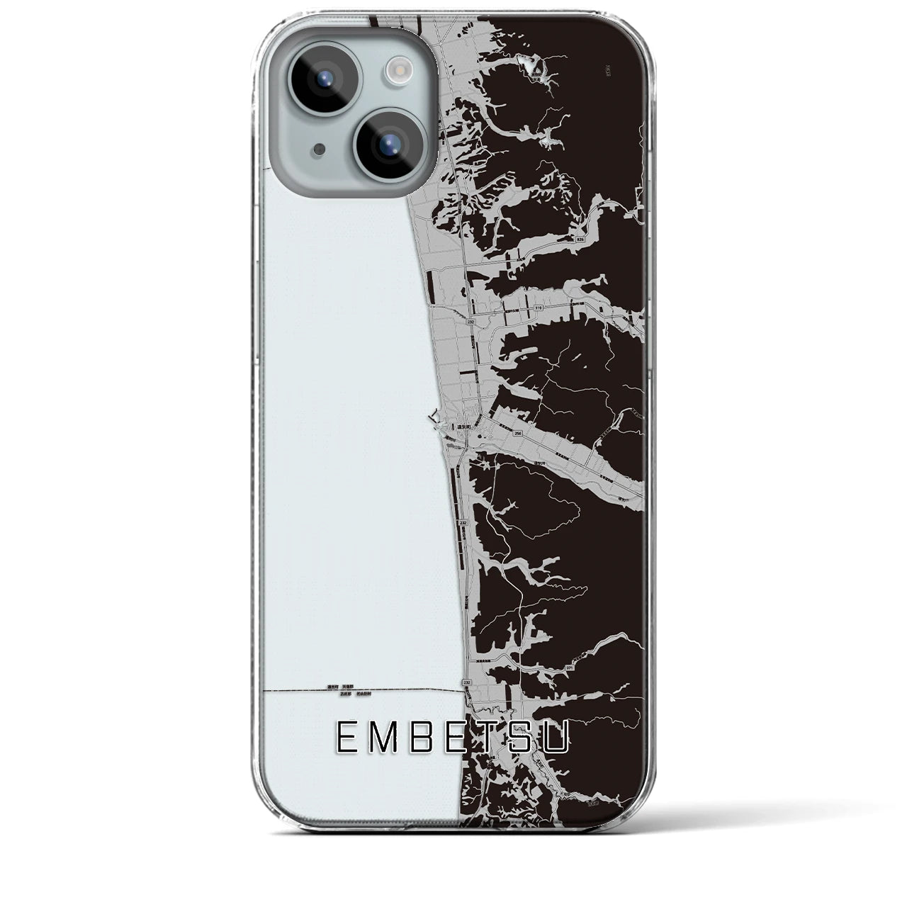 【遠別(北海道)】地図柄iPhoneケース(クリアタイプ)