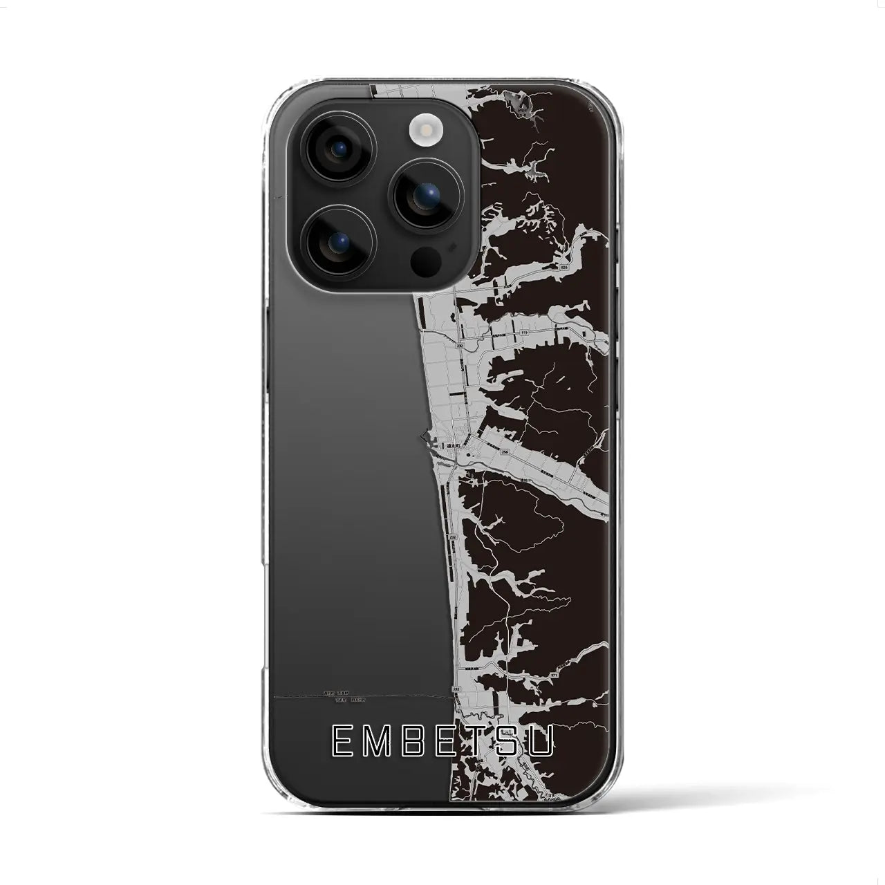 【遠別(北海道)】地図柄iPhoneケース(クリアタイプ)