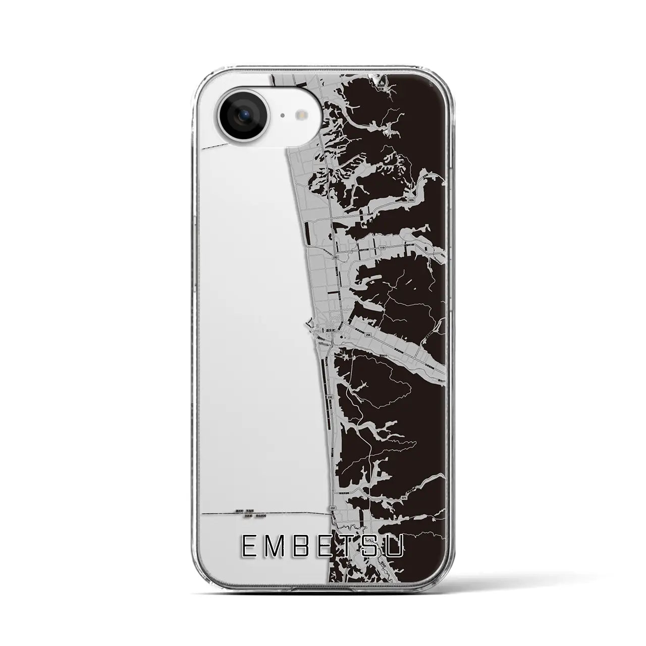 【遠別(北海道)】地図柄iPhoneケース(クリアタイプ)