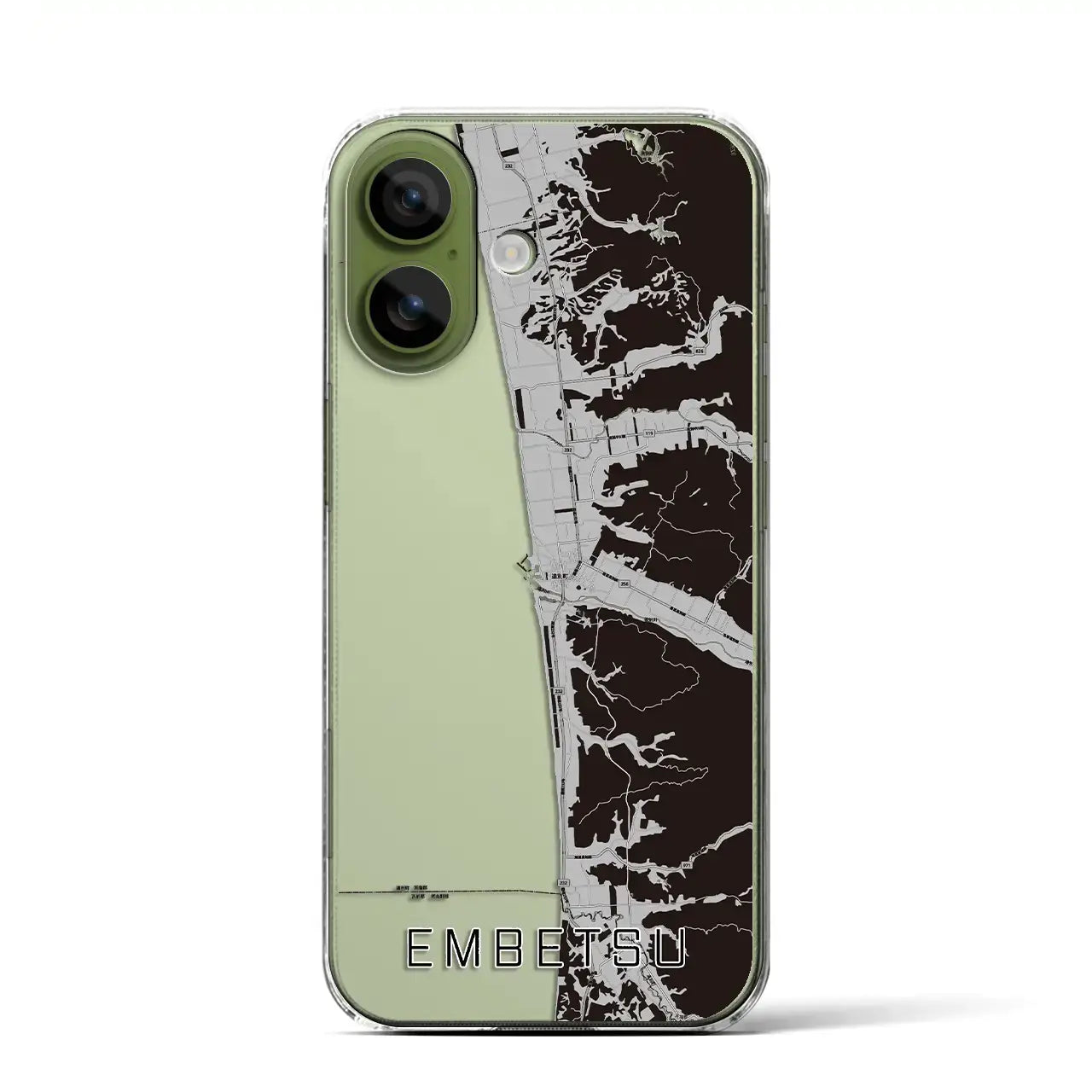 【遠別(北海道)】地図柄iPhoneケース(クリアタイプ)