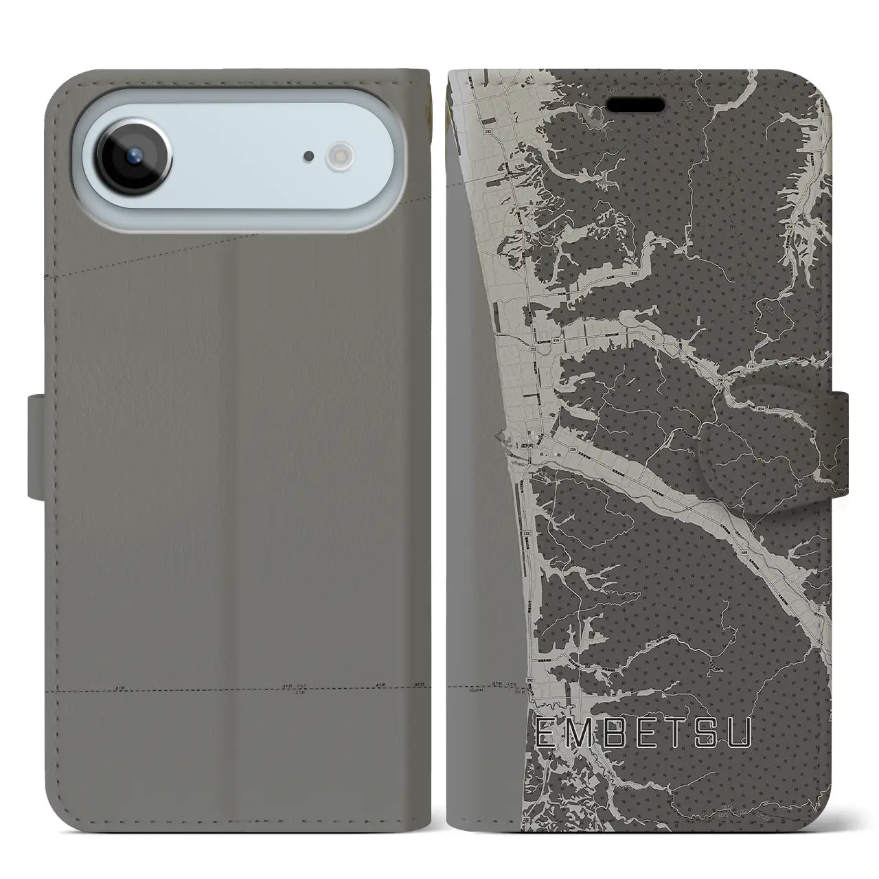 【遠別(北海道)】地図柄iPhoneケース(手帳タイプ)