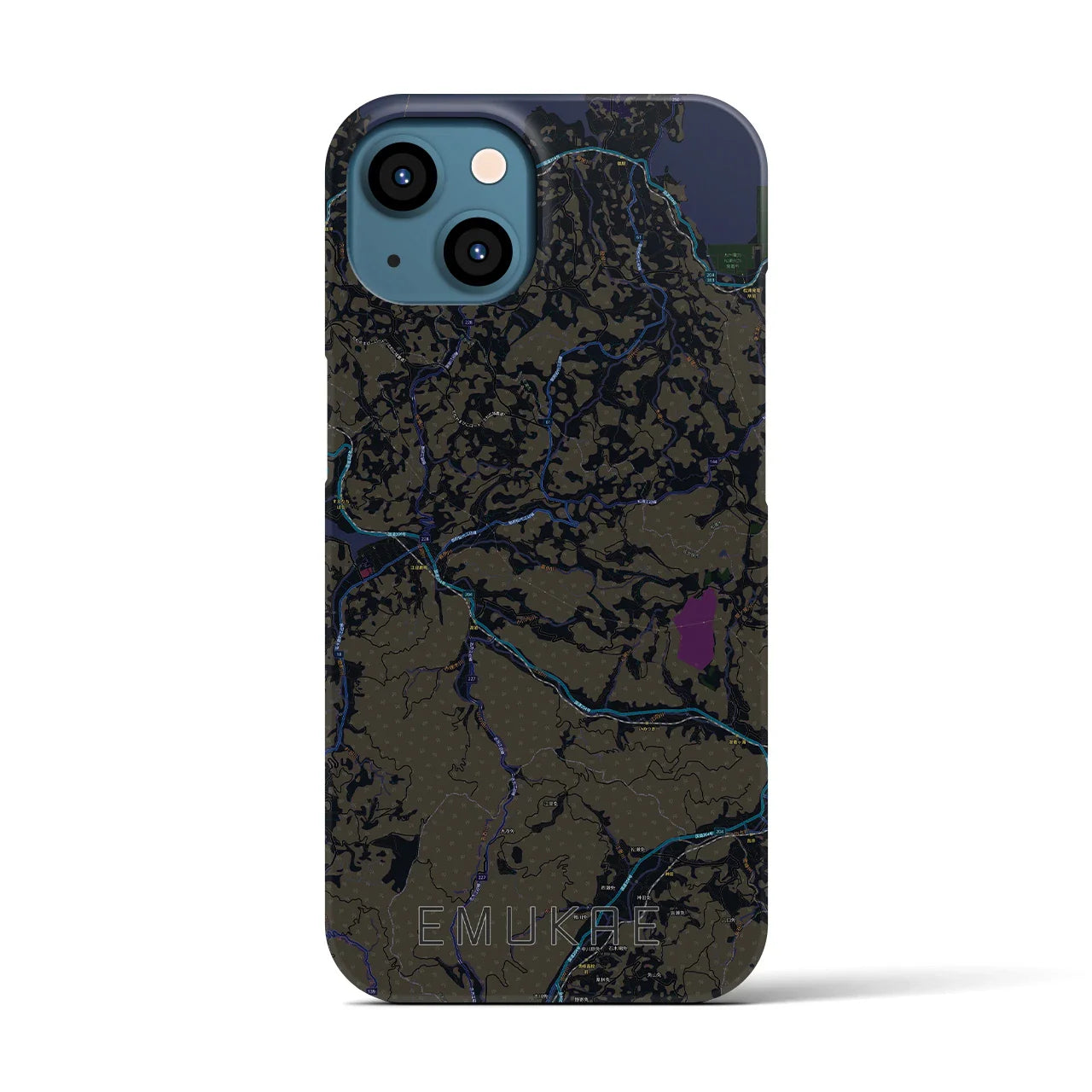 【江迎(長崎県)】地図柄iPhoneケース(バックカバータイプ)