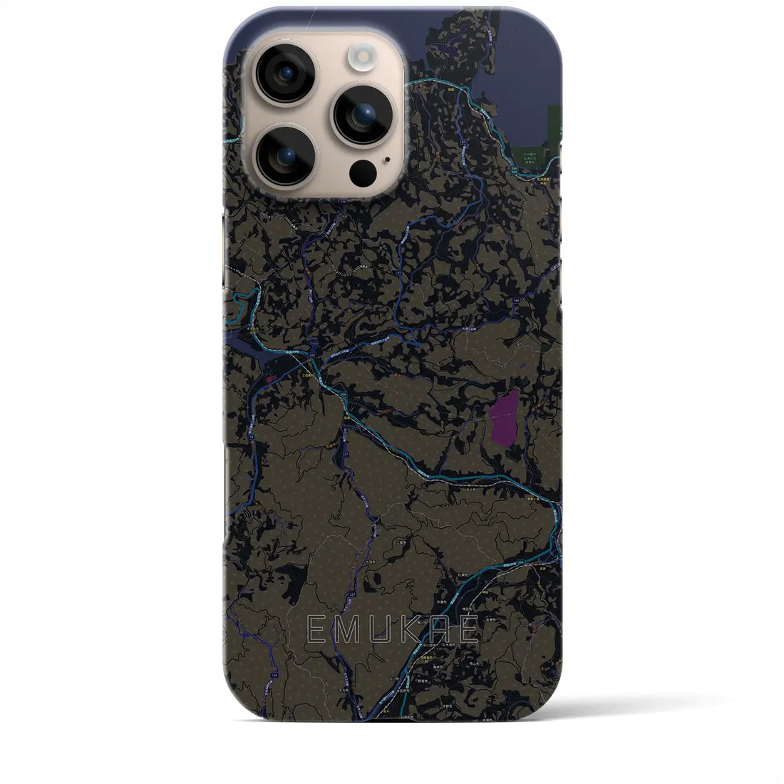 【江迎(長崎県)】地図柄iPhoneケース(バックカバータイプ)