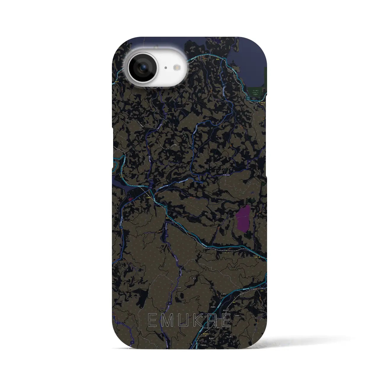 【江迎(長崎県)】地図柄iPhoneケース(バックカバータイプ)