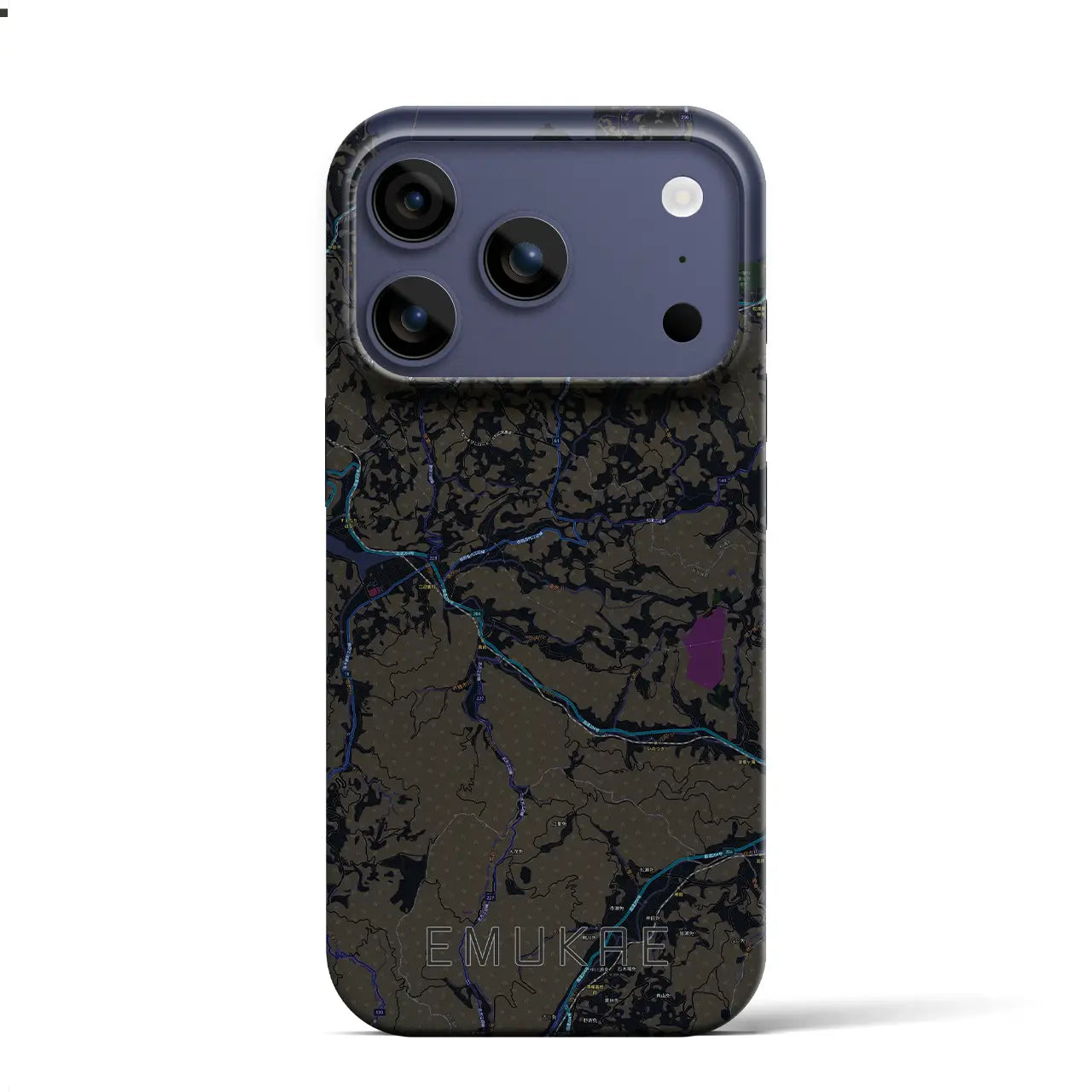 【江迎(長崎県)】地図柄iPhoneケース(バックカバータイプ)