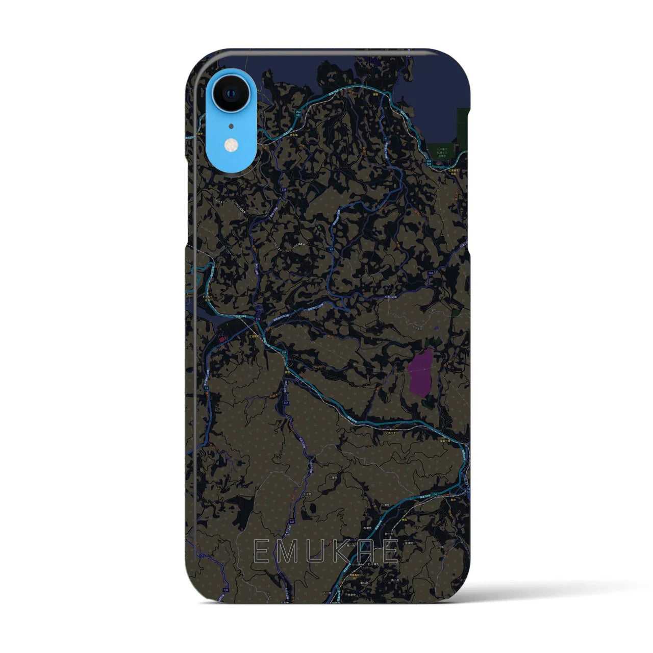 【江迎(長崎県)】地図柄iPhoneケース(バックカバータイプ)