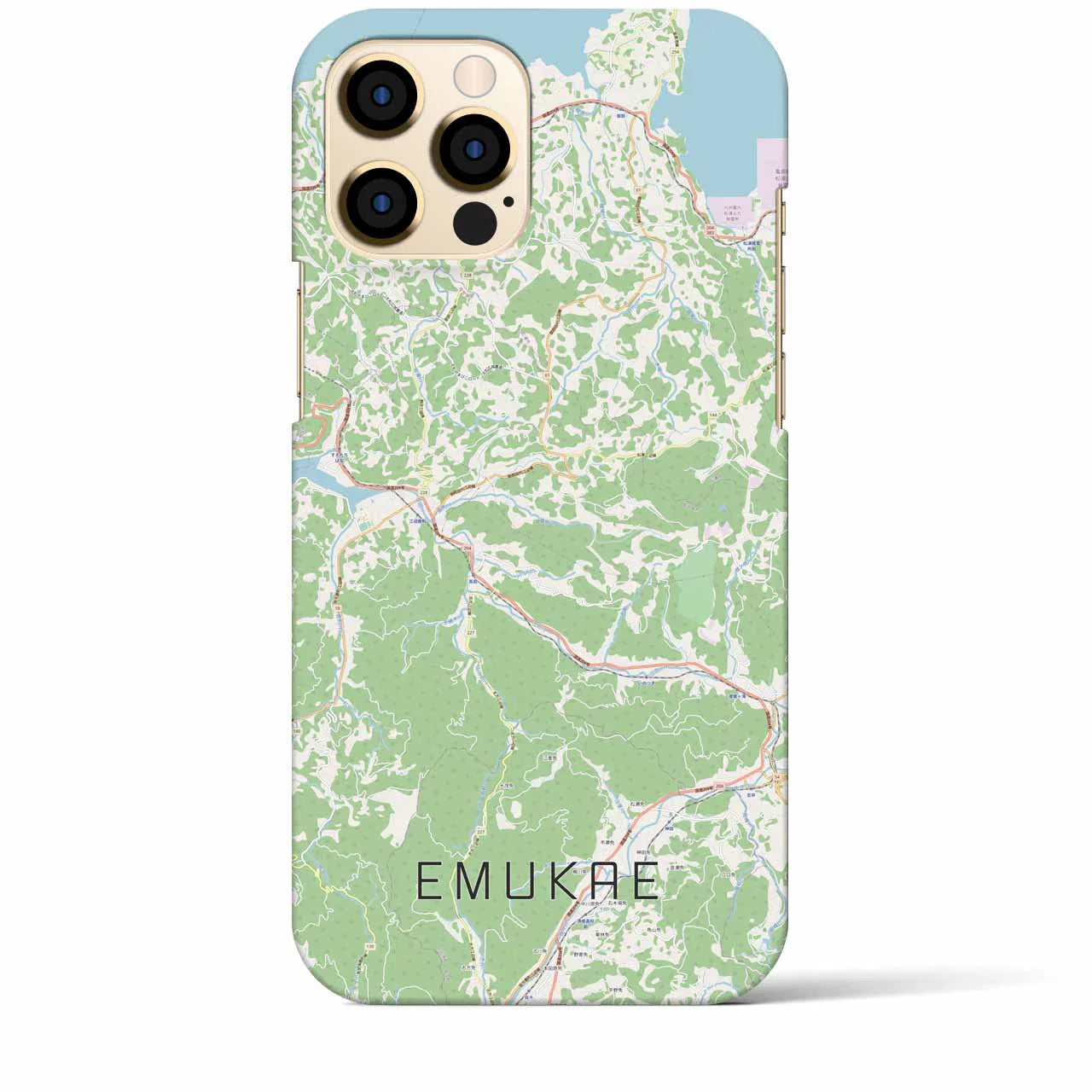 【江迎(長崎県)】地図柄iPhoneケース(バックカバータイプ)