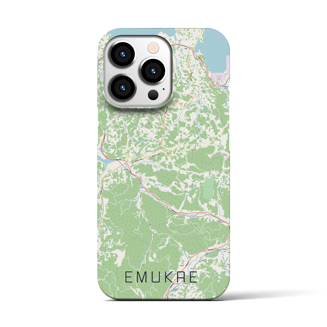 【江迎(長崎県)】地図柄iPhoneケース(バックカバータイプ)