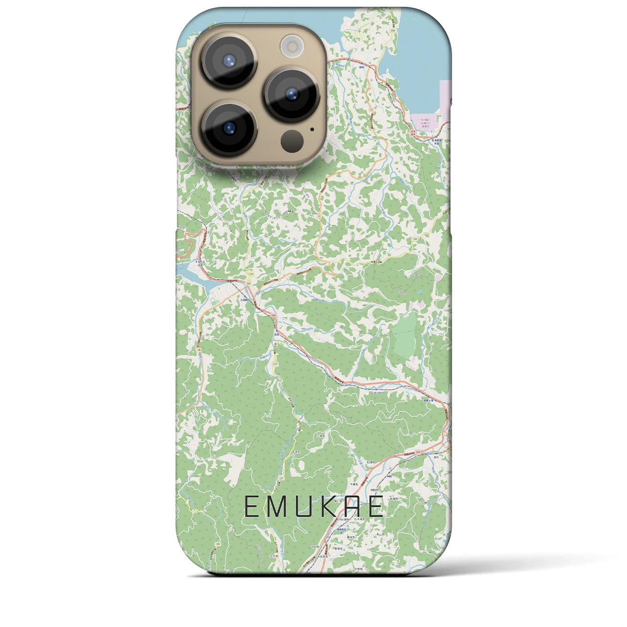 【江迎(長崎県)】地図柄iPhoneケース(バックカバータイプ)