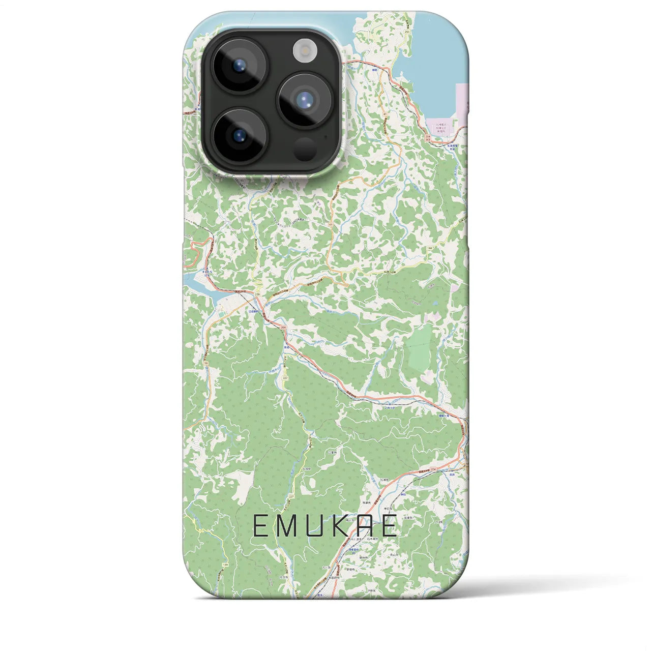 【江迎(長崎県)】地図柄iPhoneケース(バックカバータイプ)