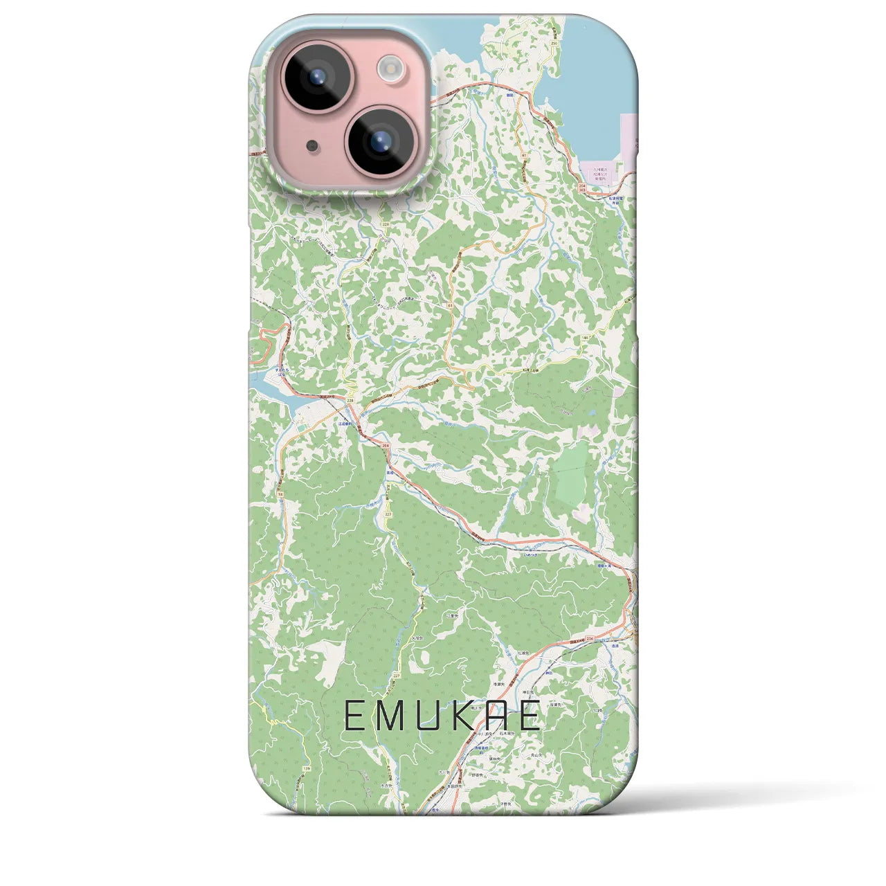 【江迎(長崎県)】地図柄iPhoneケース(バックカバータイプ)
