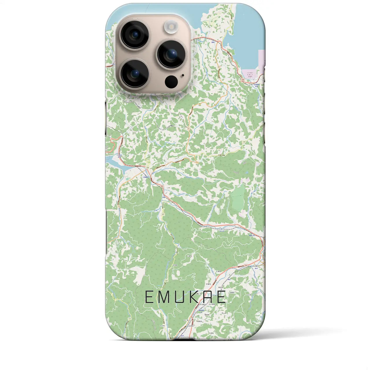 【江迎(長崎県)】地図柄iPhoneケース(バックカバータイプ)